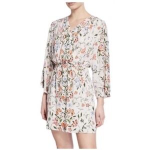 LAIA Anthropologie Floral Botanical Print Dolman Sleeve Boho Dress. Sz 8